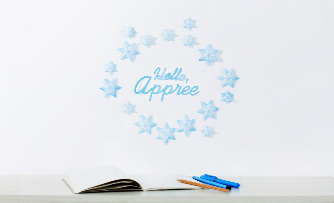 Appree Korea - Sticky Notes - Translucent Icy Blue Snowflake (Large Pack)