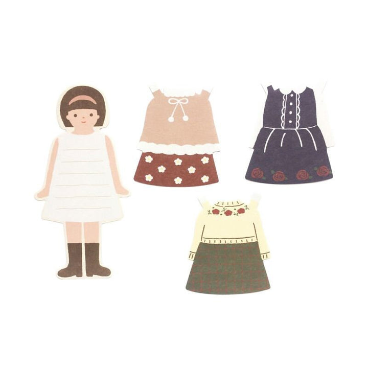 Furukawa Paper Works - Kisakae Letter Set - Dress up Girl - Floral Style