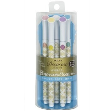 Sakura Decorese Pastel 3D Gel Pens - Choose Colour Set