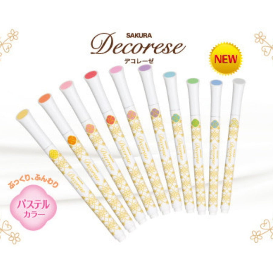 Sakura Decorese Pastel 3D Gel Pens - Choose Colour Set