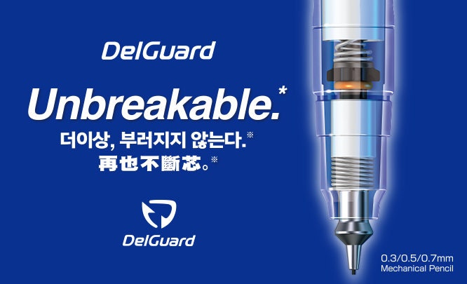 Zebra Delguard 0.5mm Mechanical Pencil - Blue Honeycomb Pattern Barrel