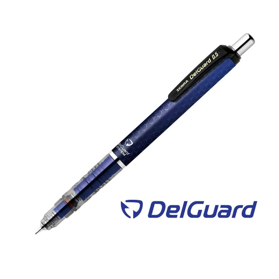 Zebra Delguard 0.5mm Mechanical Pencil - Blue Honeycomb Pattern Barrel