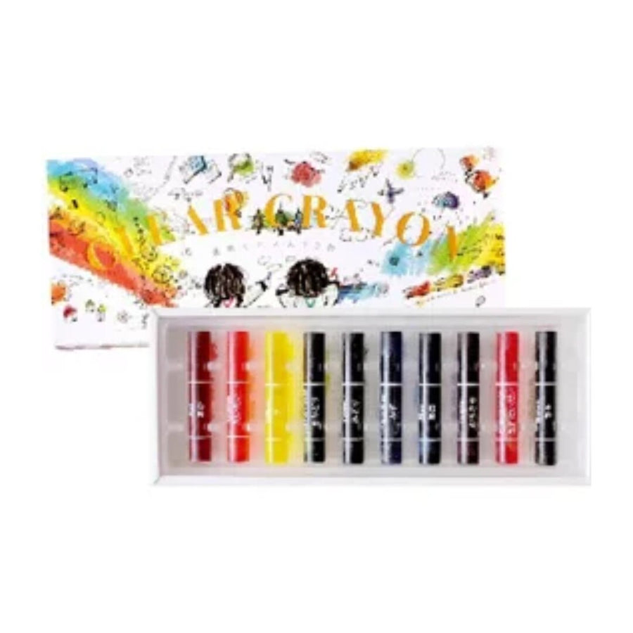 Kokuyo Clear Crayons - 10 Colour Set
