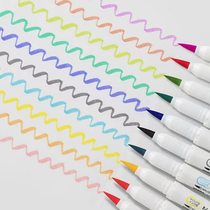 Zebra Mildliner Brush Pen - Set of 5 Colours - Mild Fluorescent